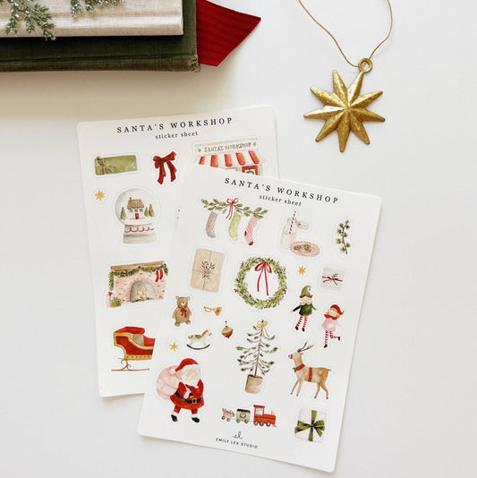 Santa's workshop sticker sheets - Market 12