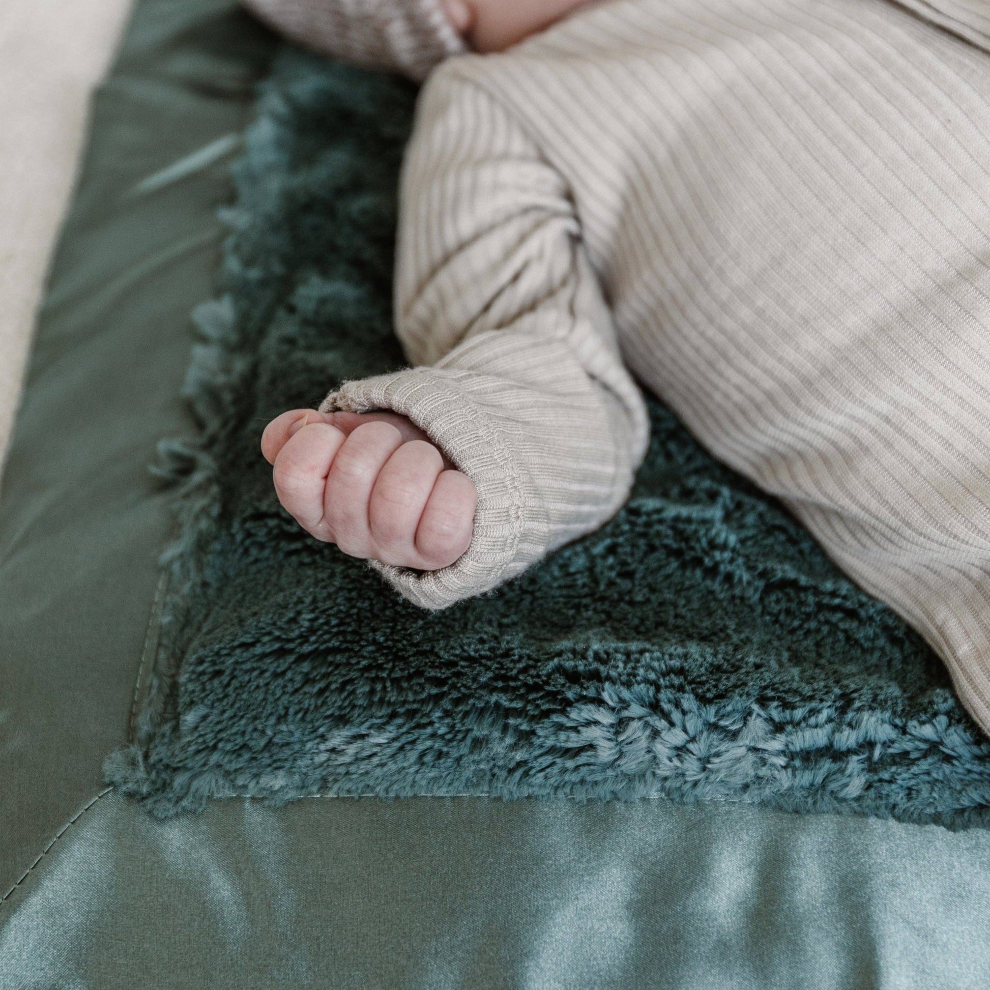 SATIN BORDER MINI BLANKETS: Tan - Market 12