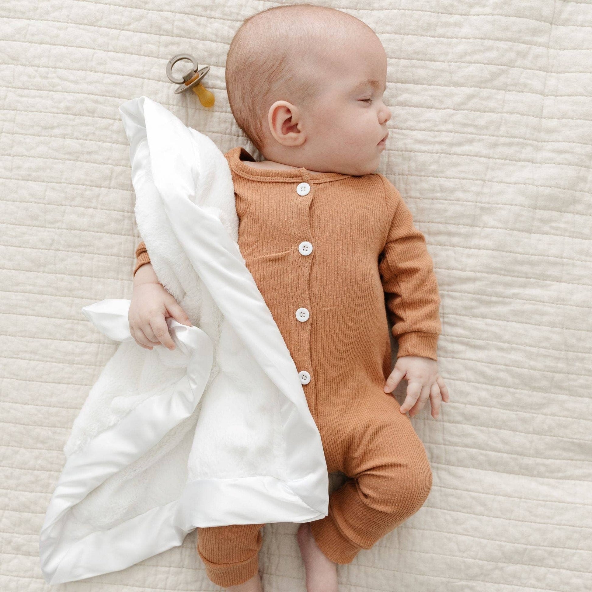 SATIN BORDER MINI BLANKETS: Tan - Market 12