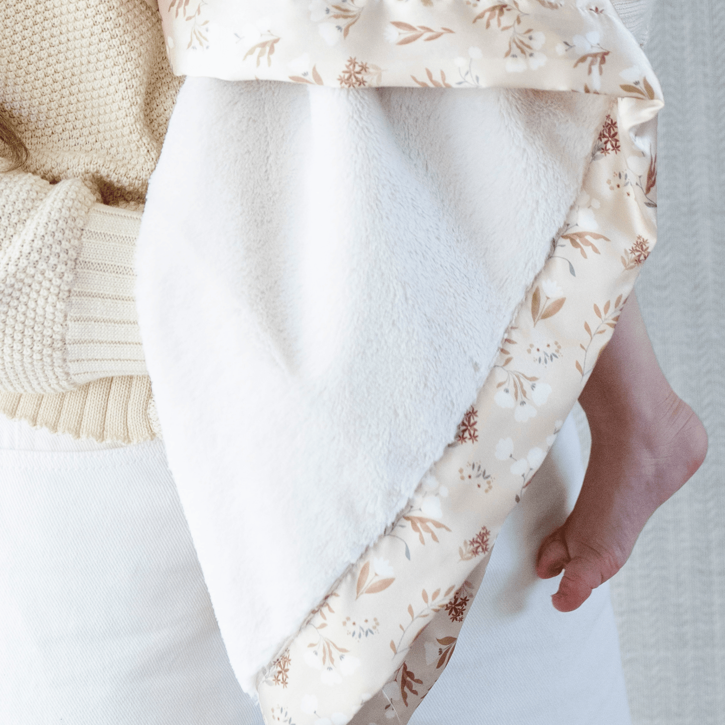 SATIN BORDER RECEIVING BLANKETS: Dusty Peach - Market 12