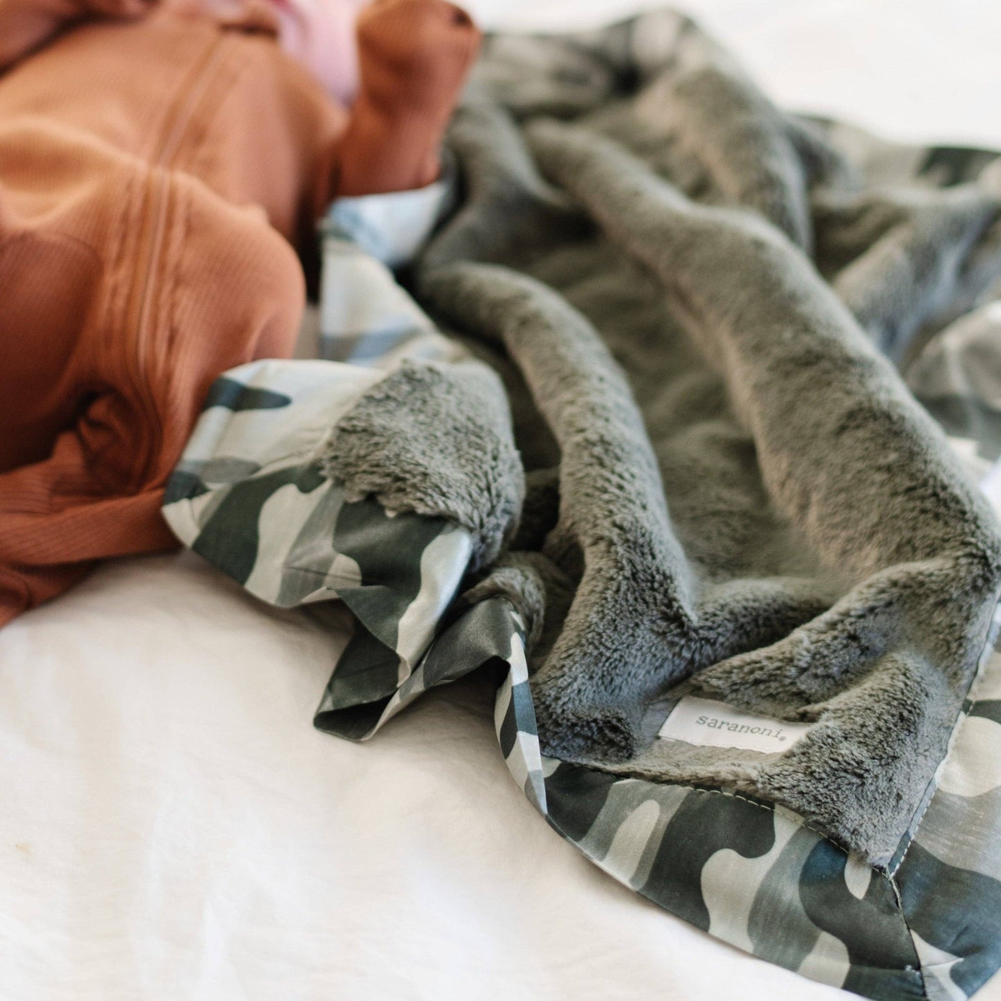 SATIN BORDER RECEIVING BLANKETS: Gray - Market 12