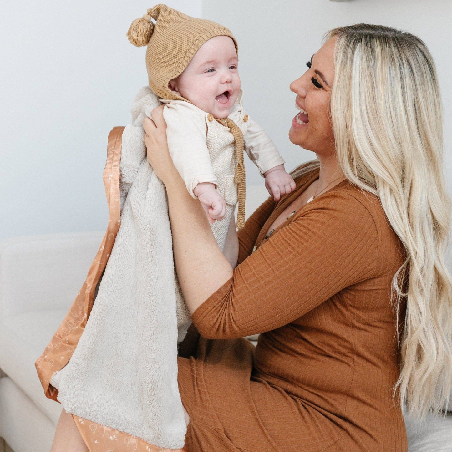 SATIN BORDER RECEIVING BLANKETS: Gray - Market 12