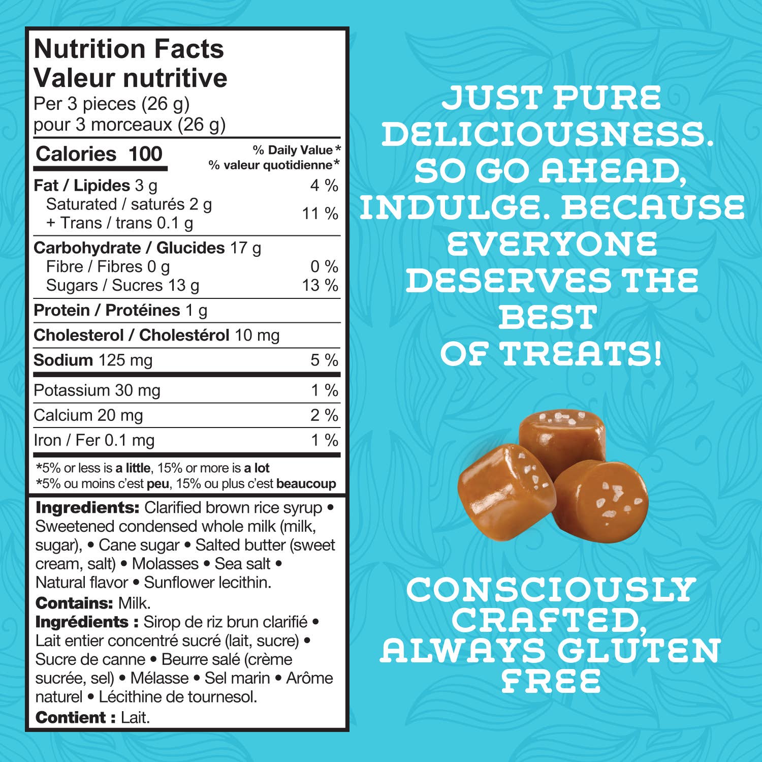Sea Salt Caramel Candy - Gluten Free, Non - GMO - Market 12