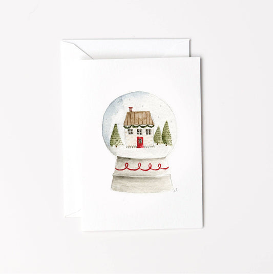 Snowglobe mini notecard - Market 12