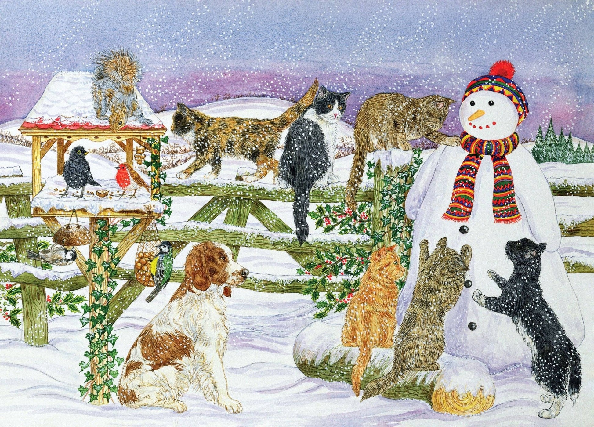 Snowman and Friends 1000 Piece Jigsaw Puzzle - Market 12