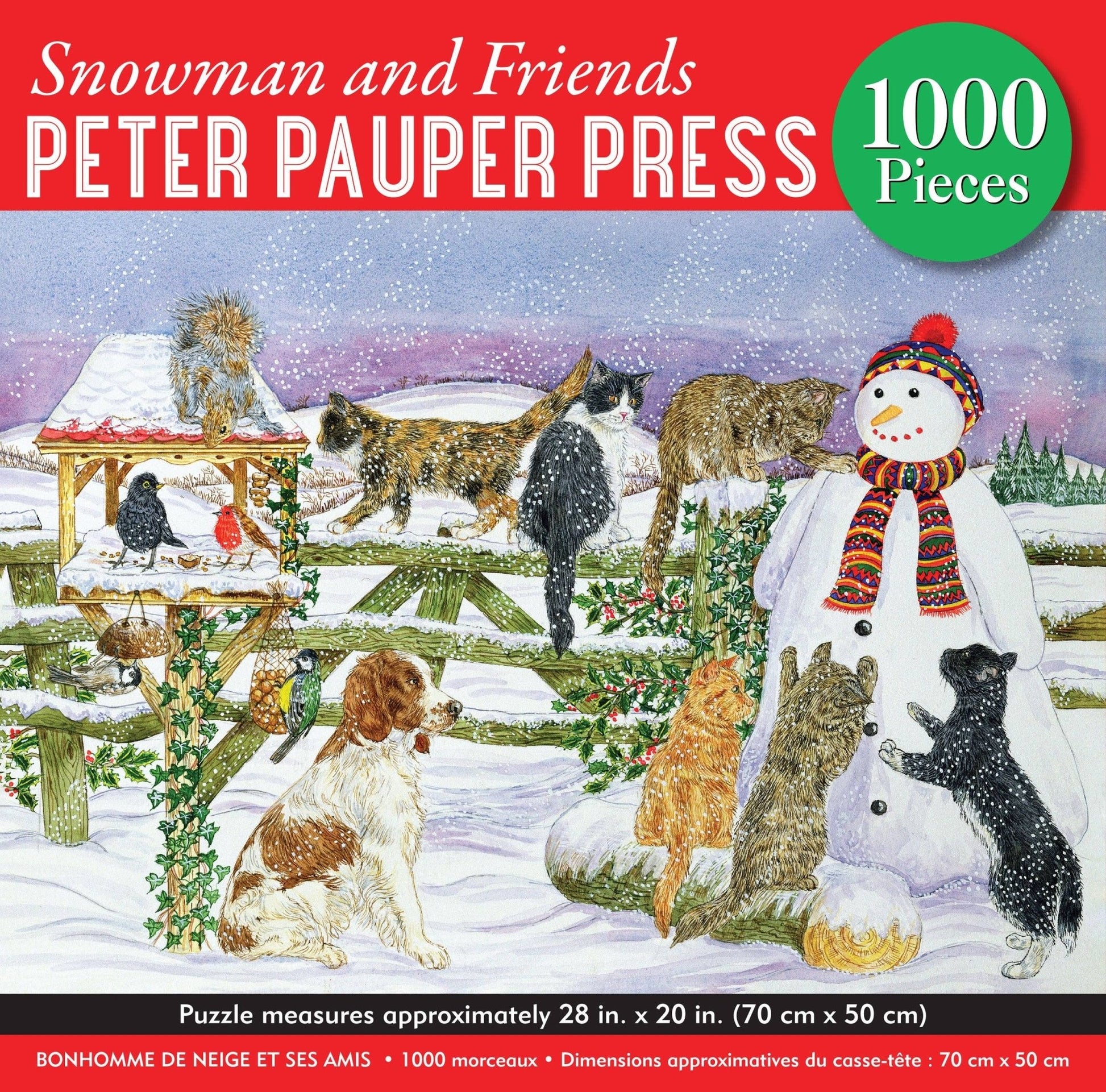 Snowman and Friends 1000 Piece Jigsaw Puzzle - Market 12