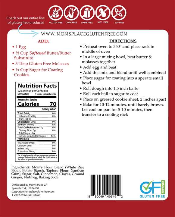 Soft Molasses Cookie Mix GF - Market 12