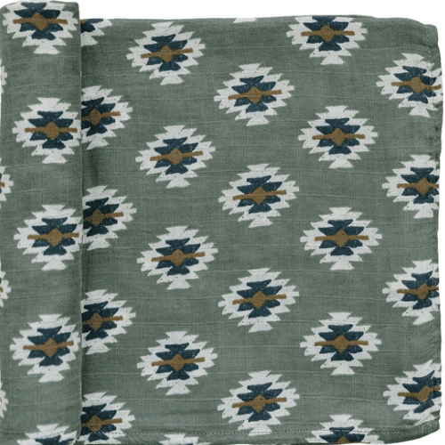 Southwest Aztec Muslin Swaddle Blanket - Market 12