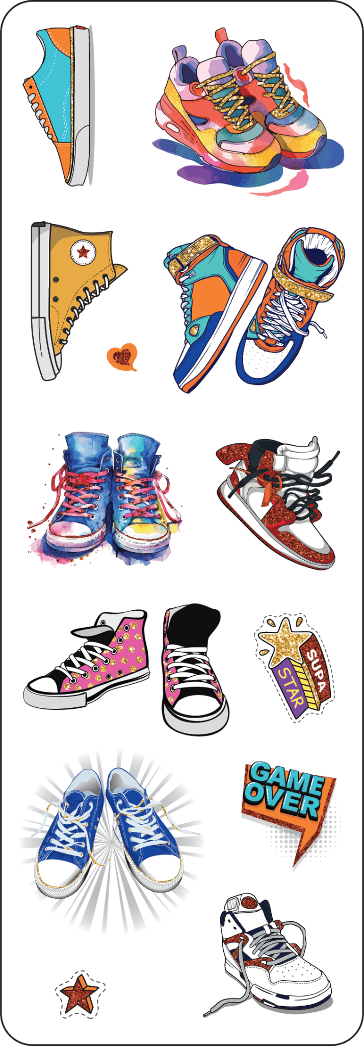 Sporty Shoes Sticker Set - Market 12
