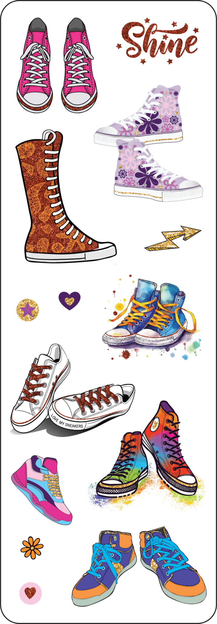 Sporty Shoes Sticker Set - Market 12