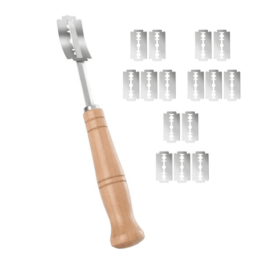 Stainless Steel Bread Lame With Handle, 15 Blades - Market 12