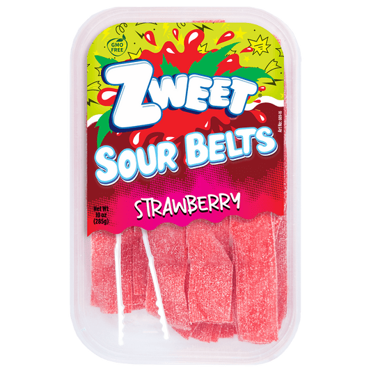 Strawberry Sour Belts | Zweet | 10 oz - Market 12