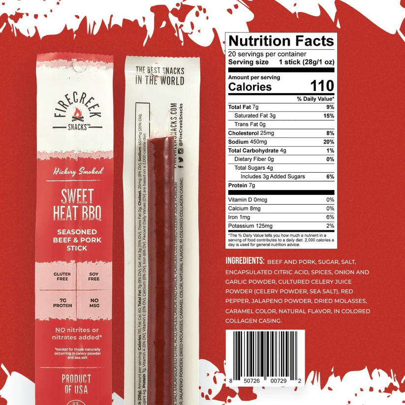 Sweet Heat BBQ Snack Stix - 1oz ea - Market 12