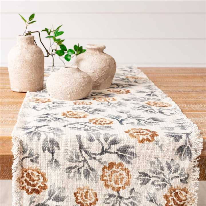 Table Runner - Blue Floral Motif - Market 12