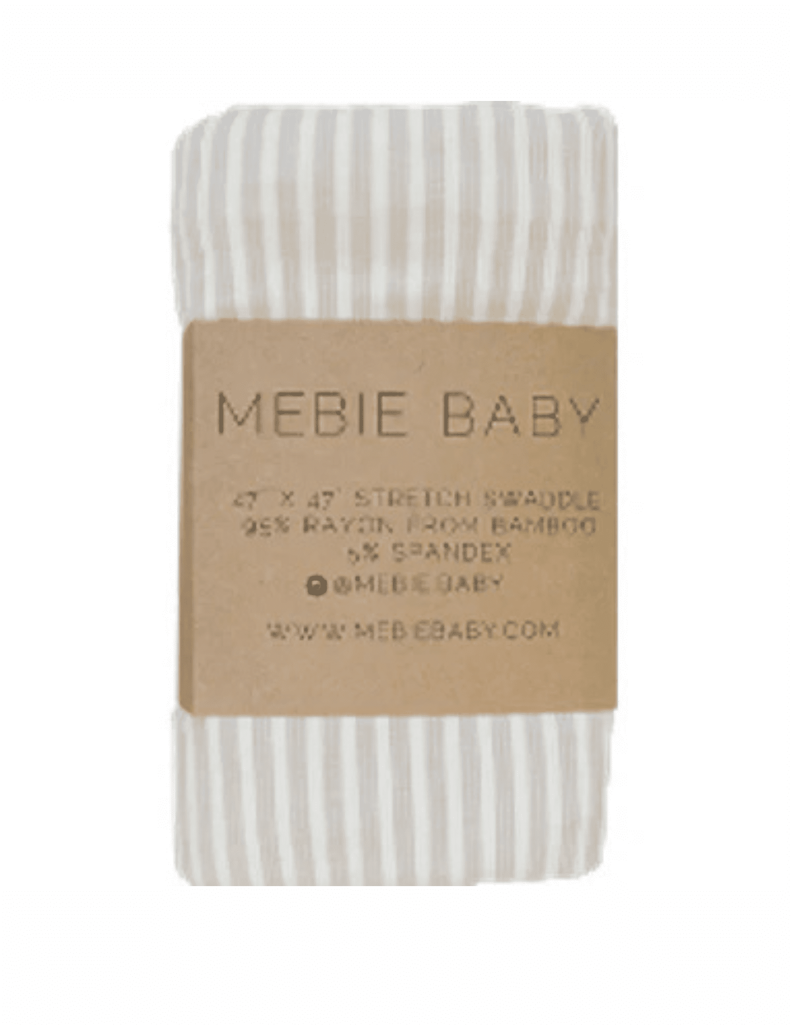 Taupe Stripe Ribbed Bamboo Stretch Swaddle - Market 12