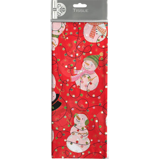 Tissue - Printed Snowmen & Lights - Market 12
