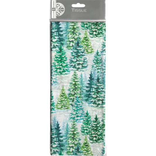 Tissue - Printed Snowy Trees - Market 12