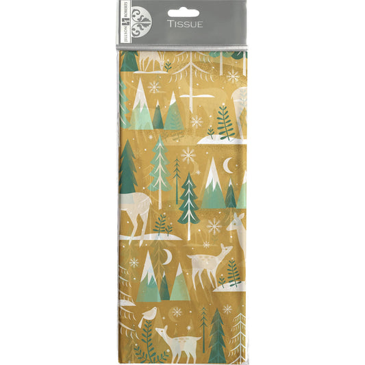 Tissue - Printed Winter Serenity Gold - Market 12