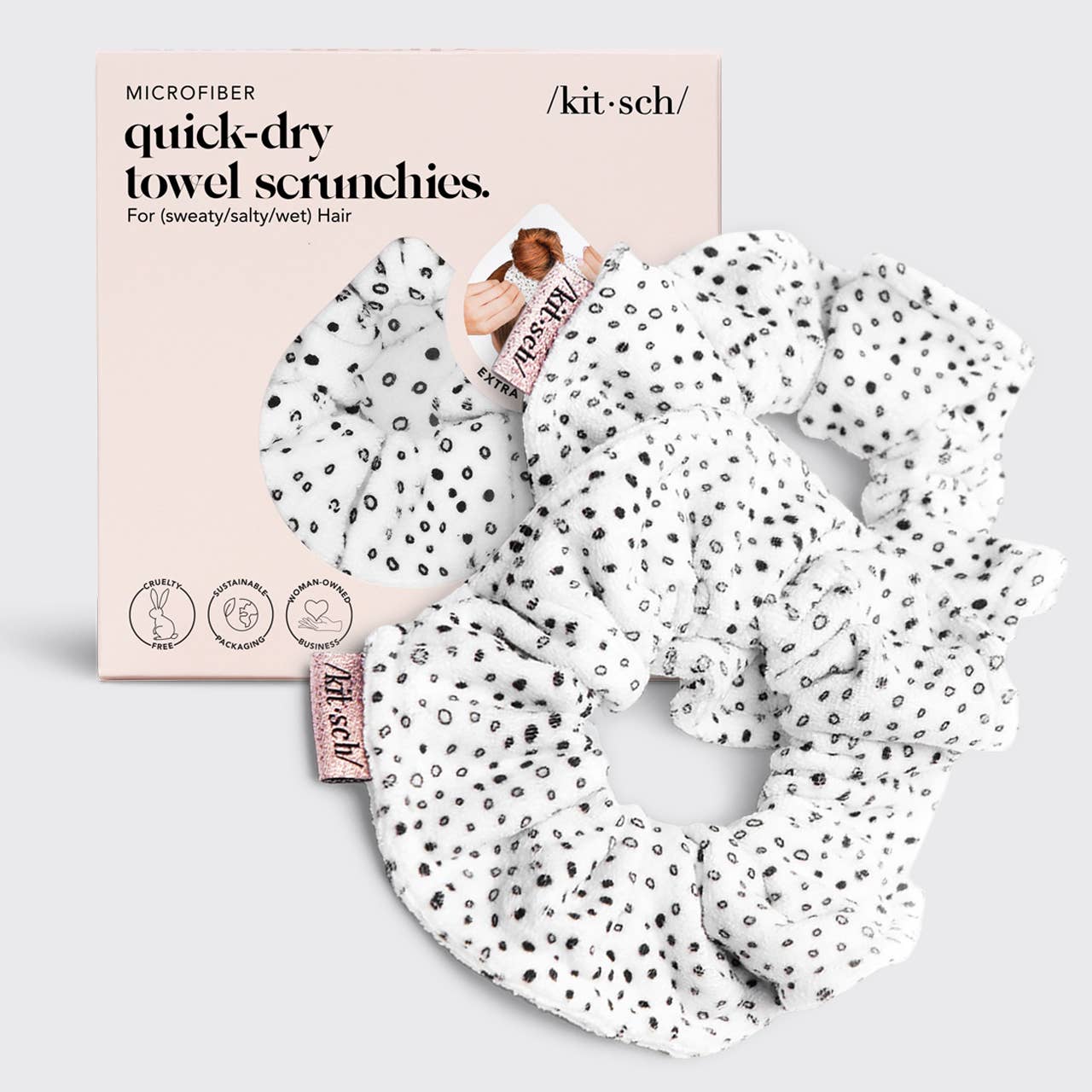 Towel Scrunchie 2 Pack - Micro Dot - Market 12