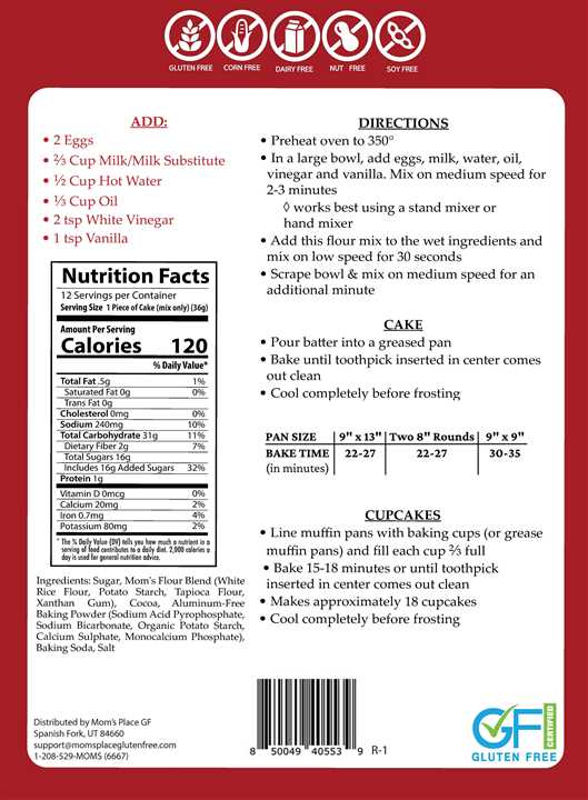 Ultimate Chocolate Cake or Cupcake Mix GF - Market 12