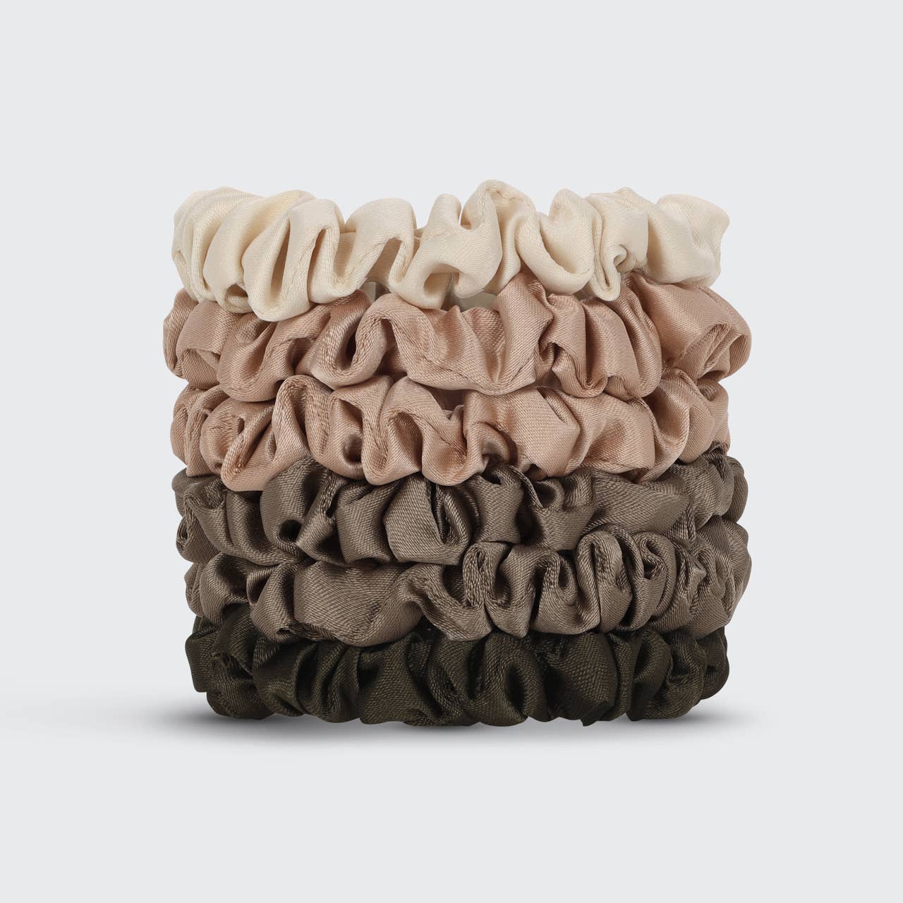 Ultra Petite Satin Scrunchies 6pc - Eucalyptus - Market 12