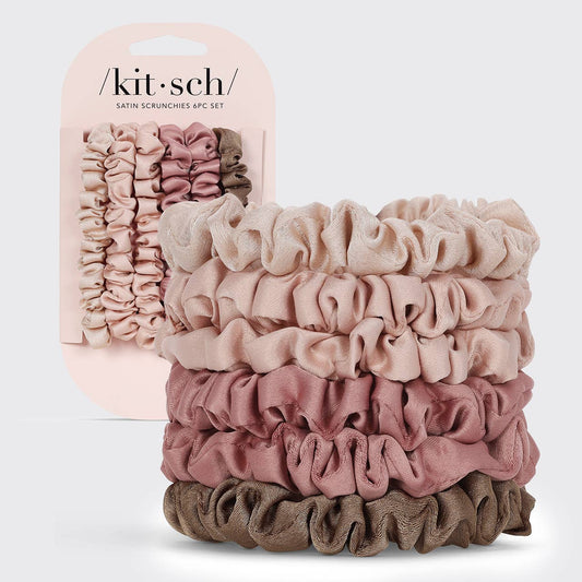 Ultra Petite Satin Scrunchies 6pc - Terracotta - Market 12
