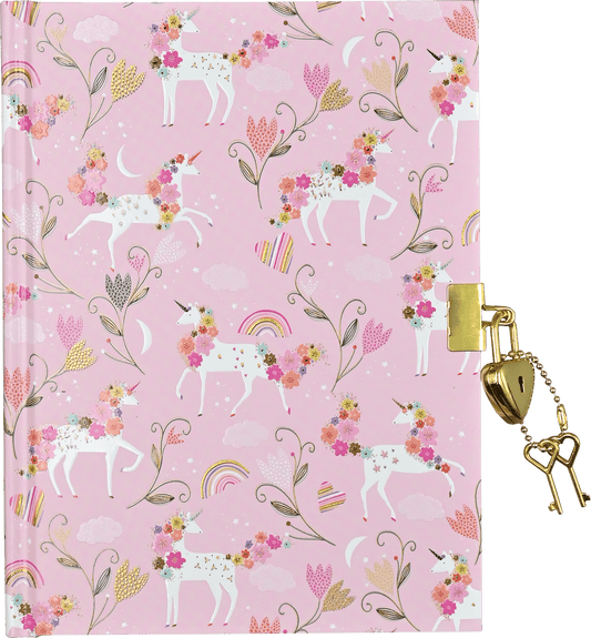 Unicorn Blooms Locking Journal - Market 12
