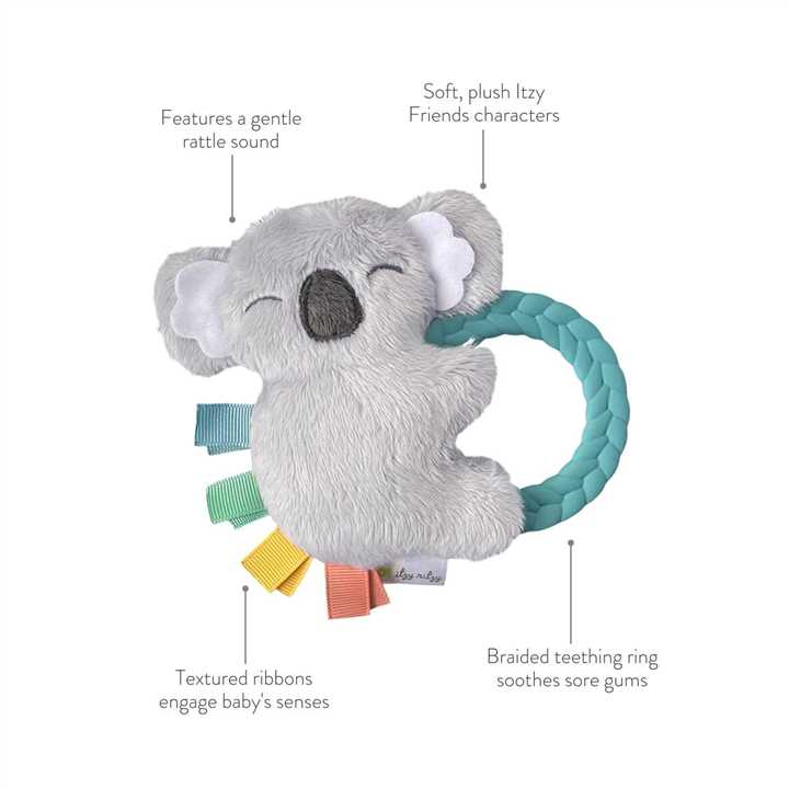 Unicorn Ritzy Rattle Pal Plush Rattle Pal with Teether - Market 12