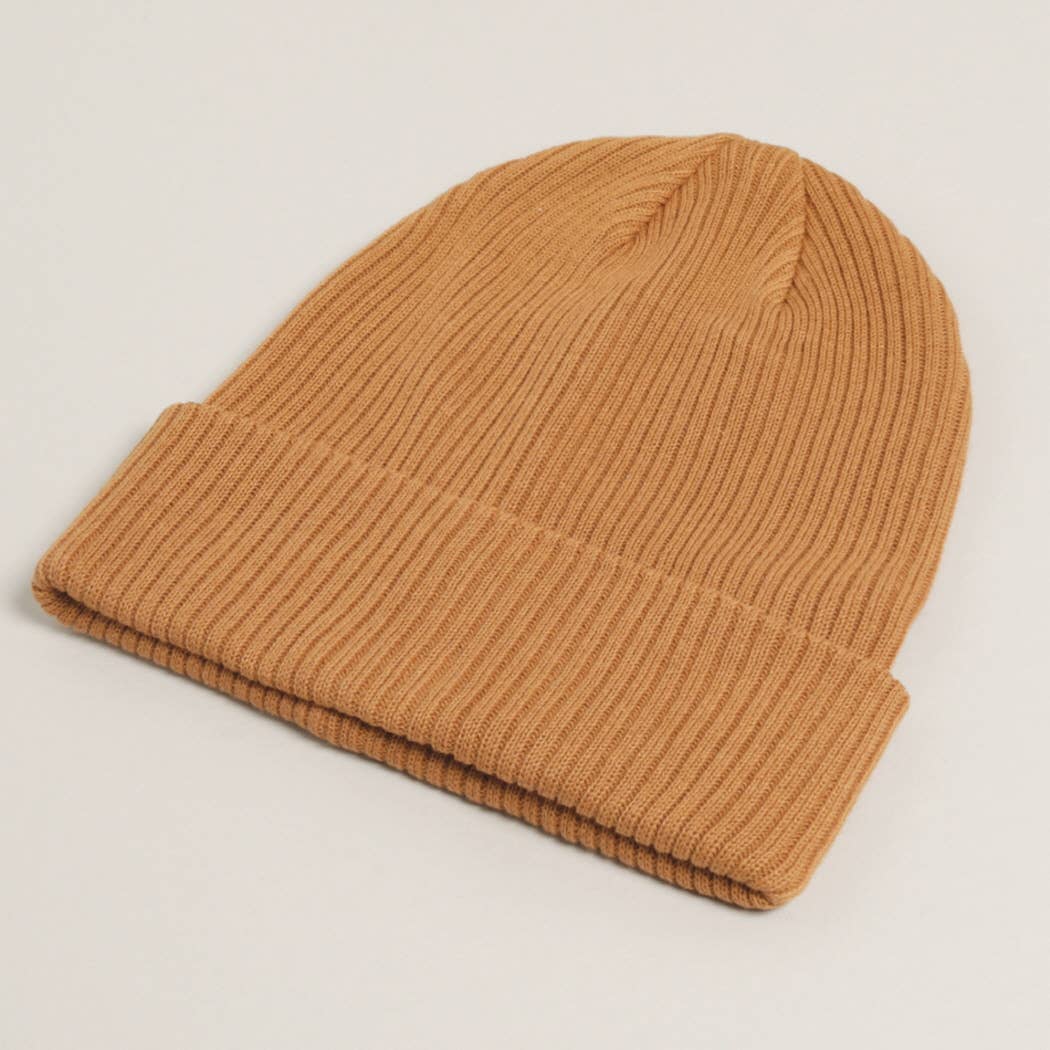 Unisex Cotton Knitted Beanies: PUTTY, ONE SIZE - Market 12