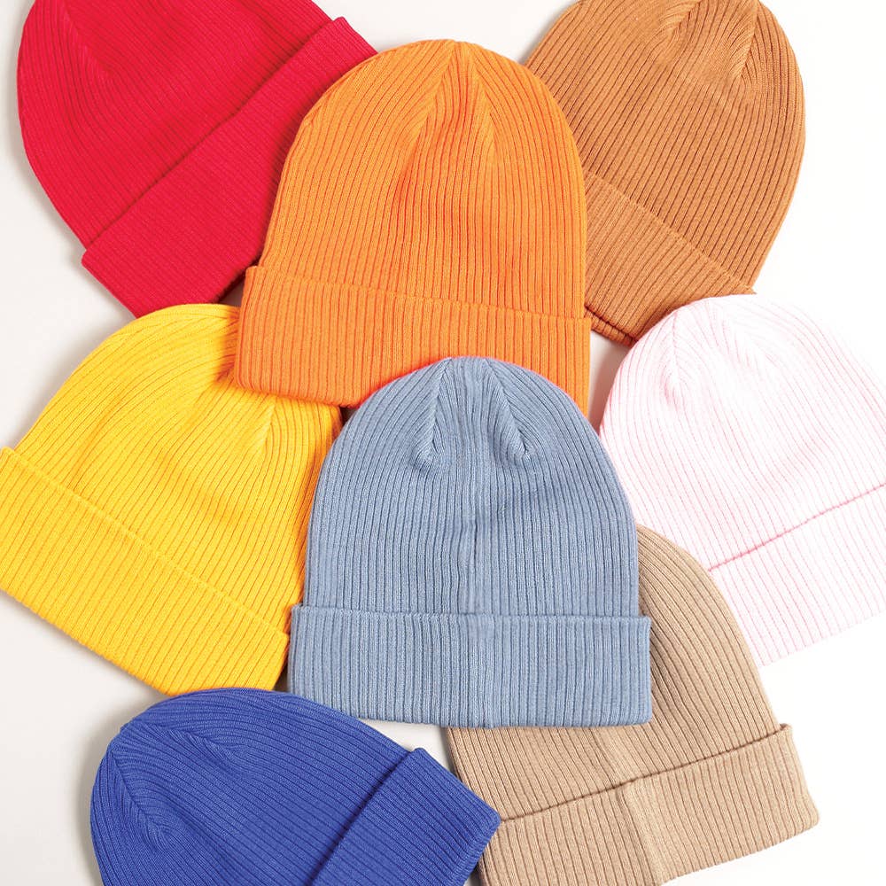 Unisex Cotton Knitted Beanies: PUTTY, ONE SIZE - Market 12