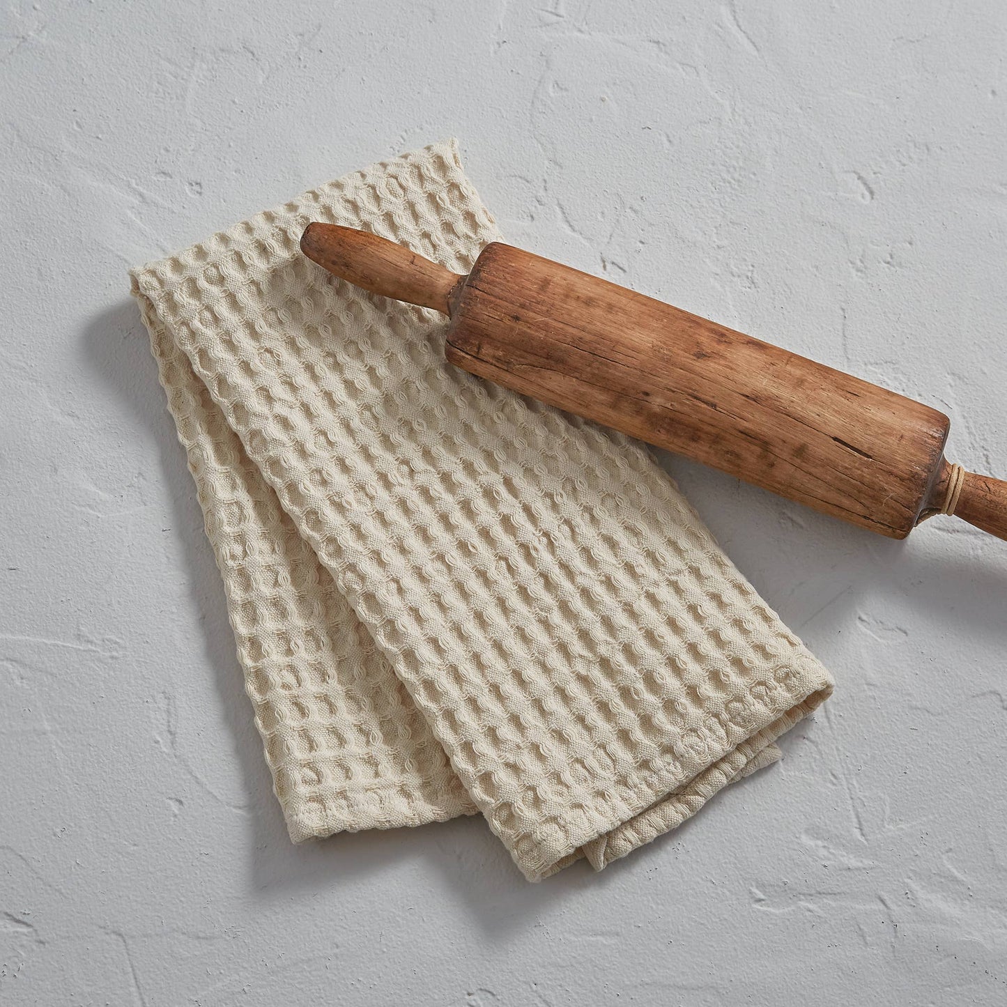 Waffle Weave Towel - Pebble - Market 12