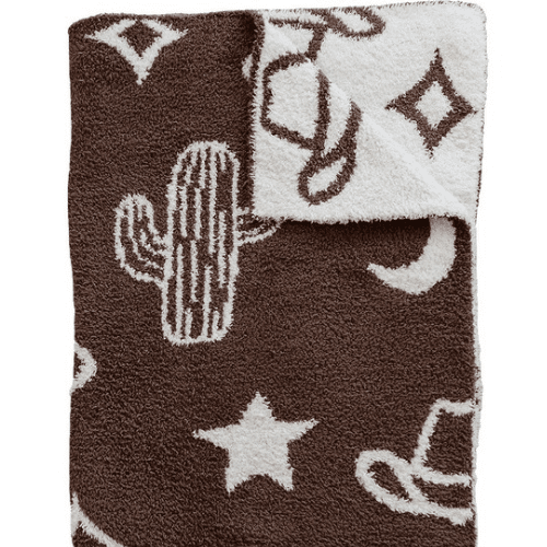 Western Plush Blanket 15" x 20" Lovey - Market 12