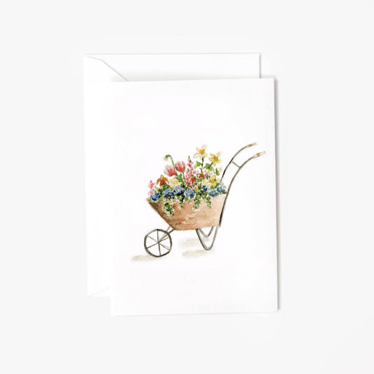 Wheelbarrow mini notecard - Market 12