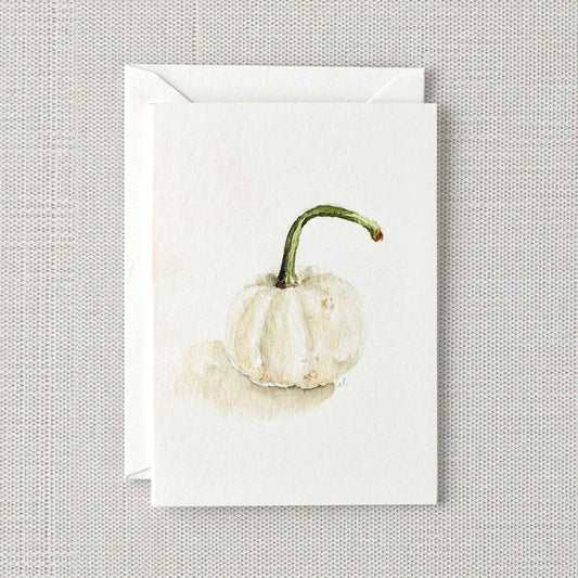 White pumpkin mini notecard - Market 12