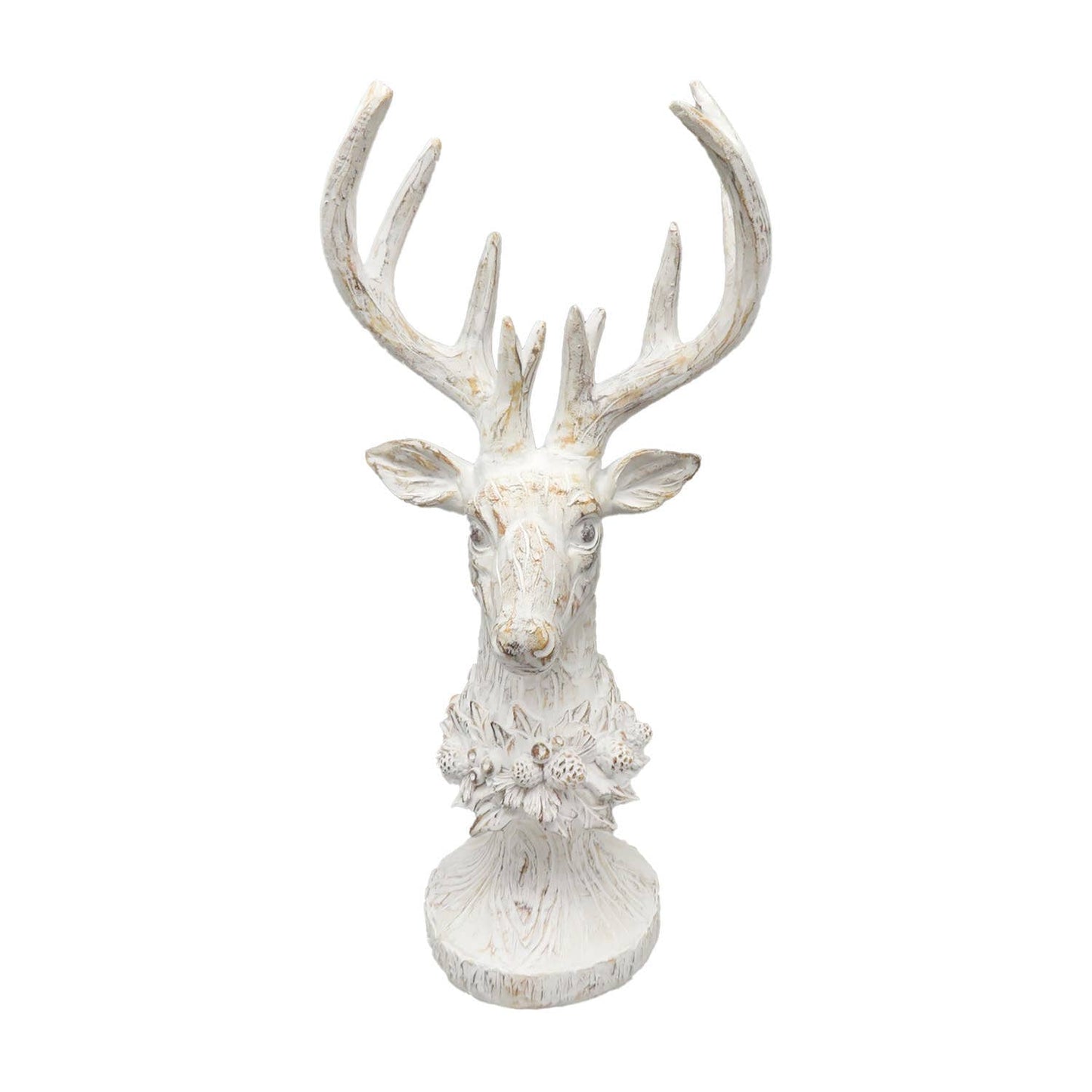 Whitewashed Deer Head Stand - Market 12