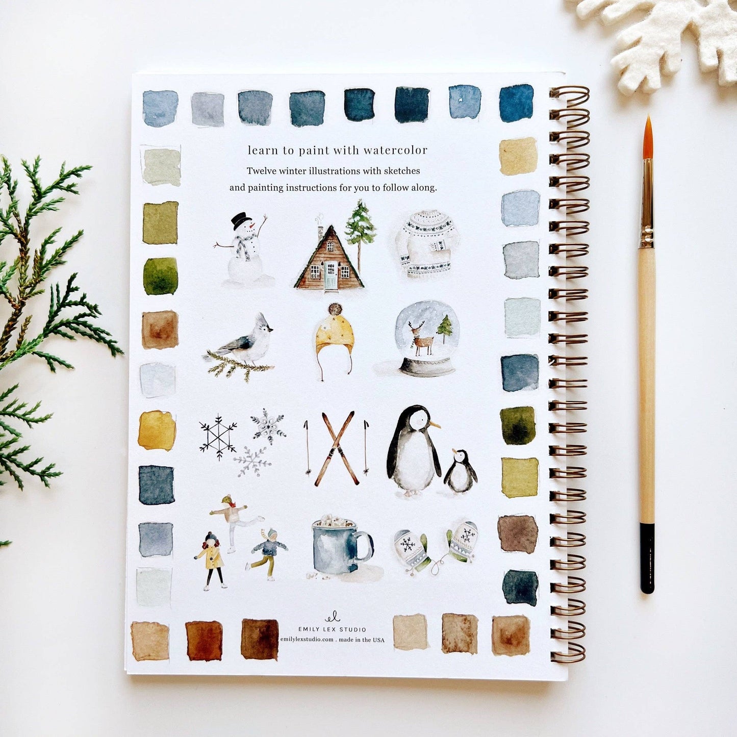 Winter watercolor workbook - Market 12