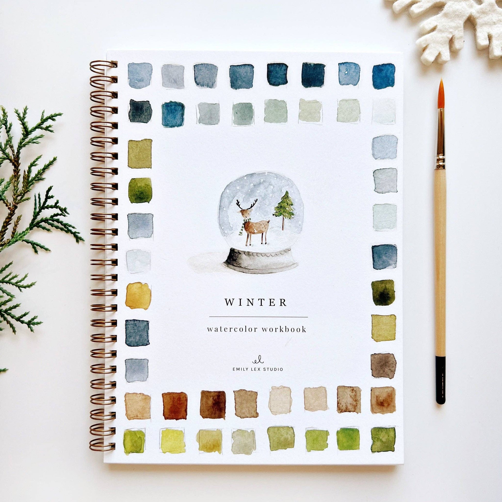 Winter watercolor workbook - Market 12