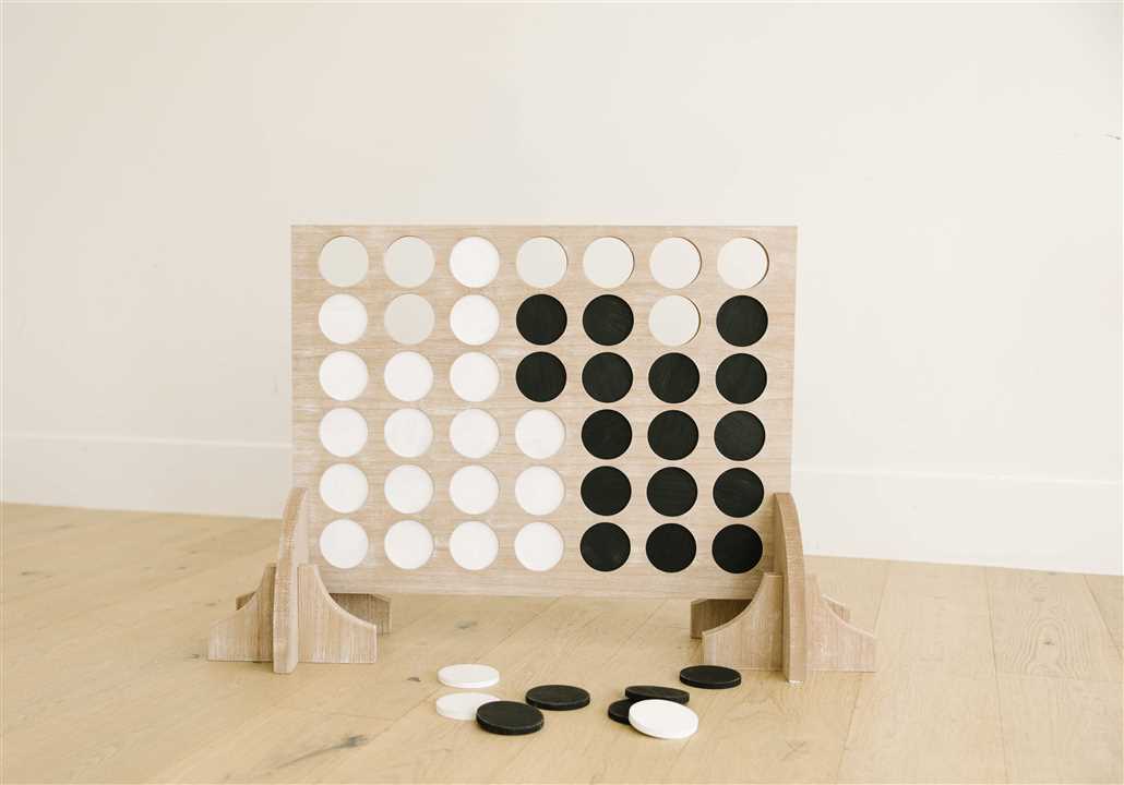 Wood connect 4 game set - Market 12