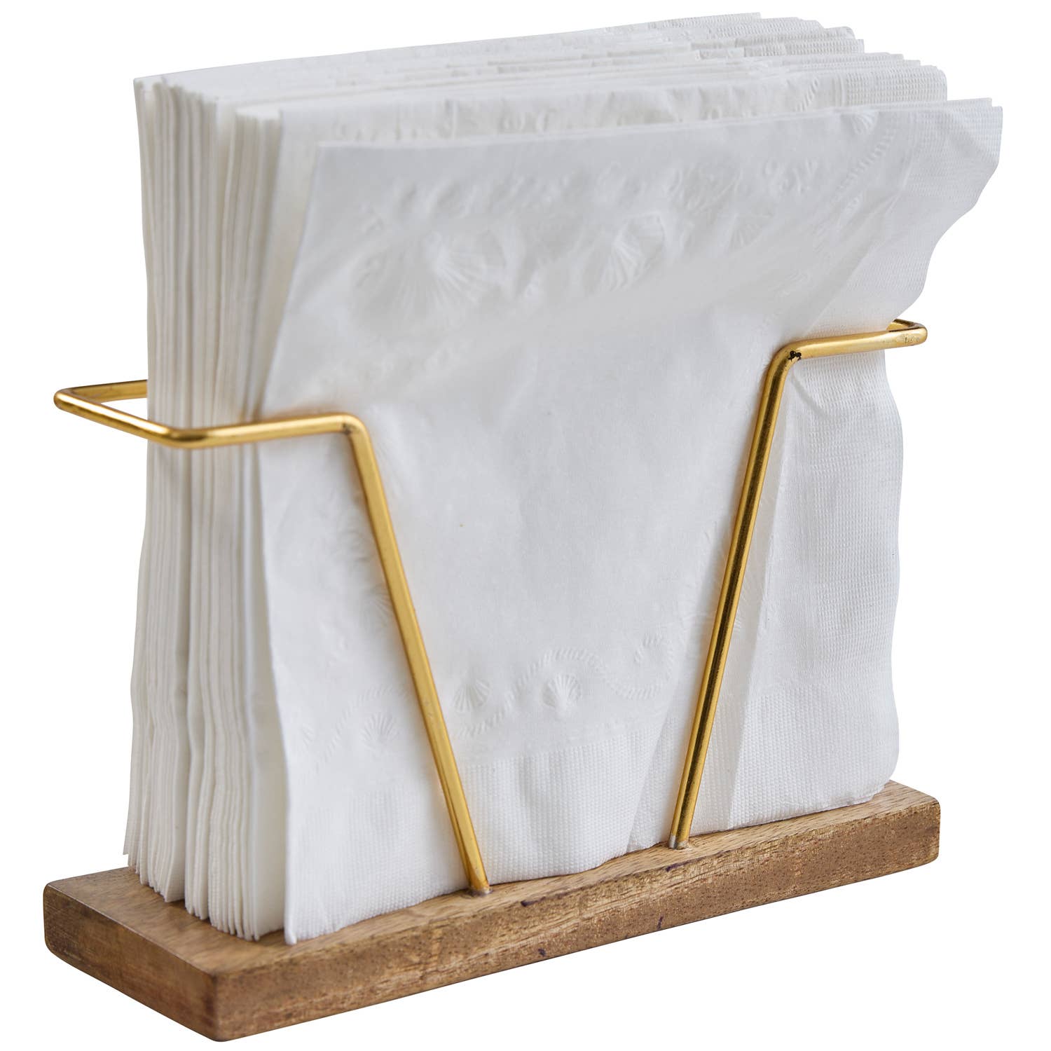 Wood Gold Bar Napkin Holder - Market 12
