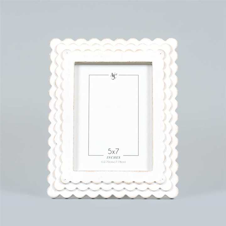 Wood Photo Frame Scallop Edge - Market 12