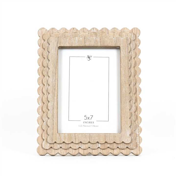 Wood Photo Frame Scallop Edge - Market 12
