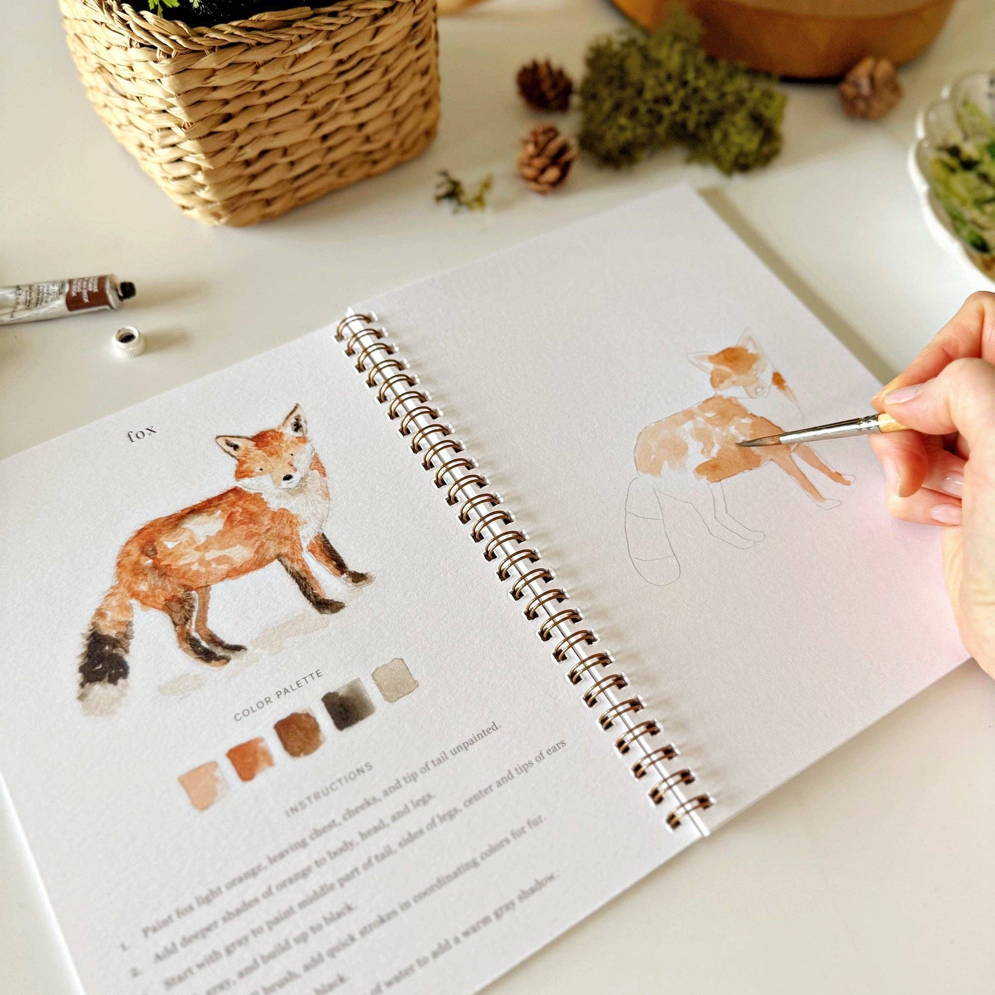 Woodland watercolor workbook - Market 12