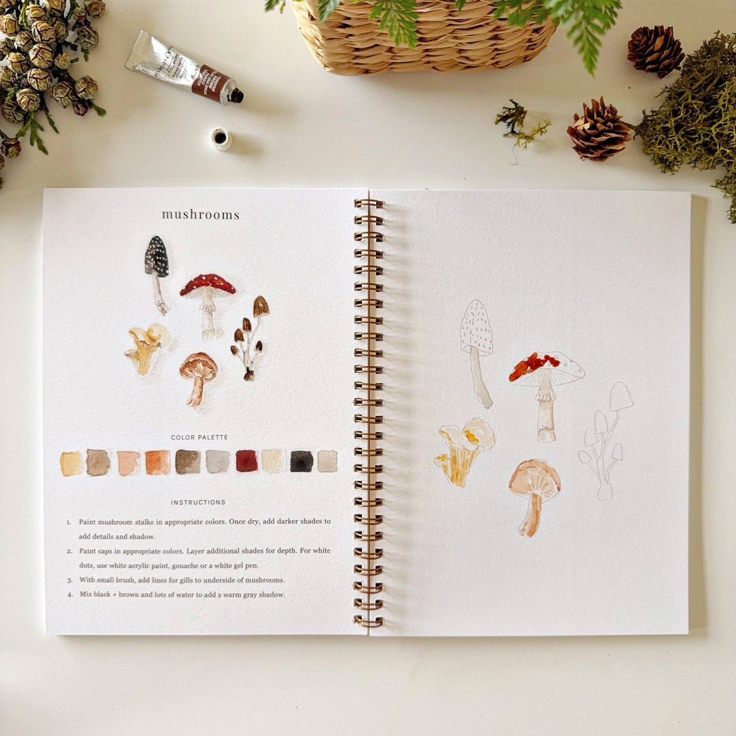 Woodland watercolor workbook - Market 12