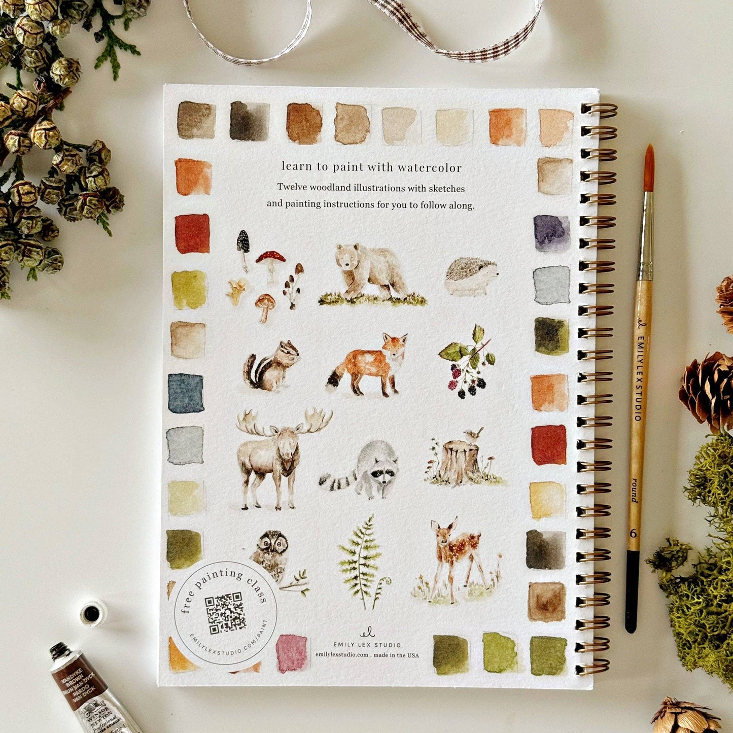 Woodland watercolor workbook - Market 12