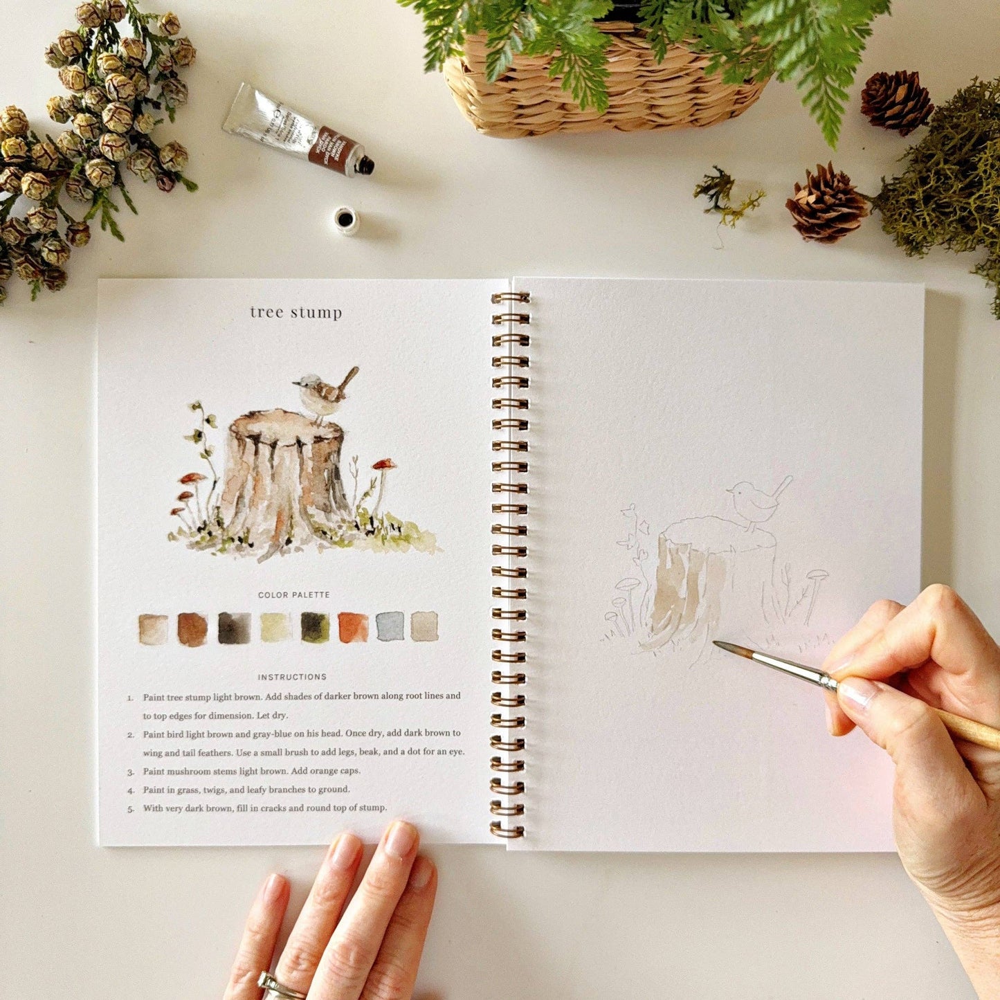 Woodland watercolor workbook - Market 12