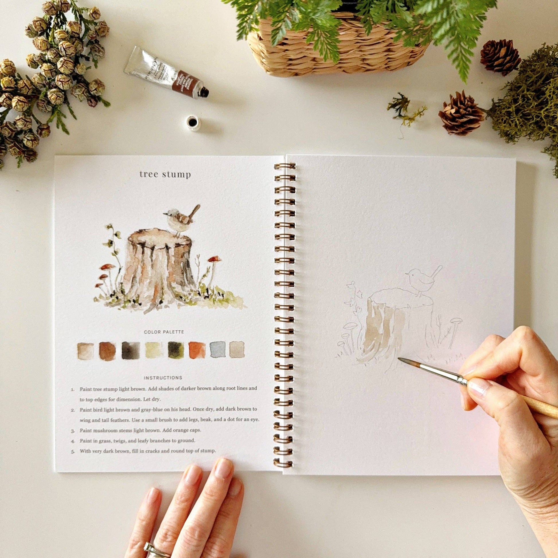 Woodland watercolor workbook - Market 12